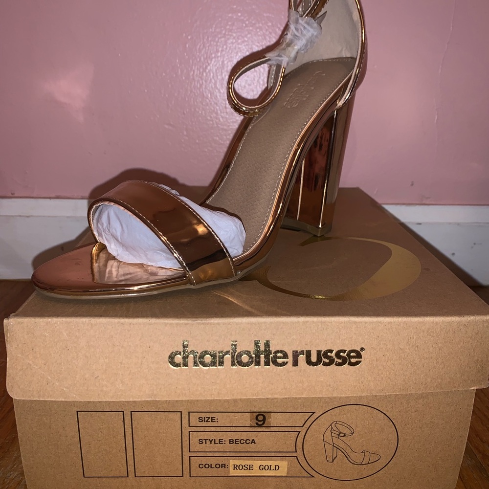 Rose Gold Chunky Heels
